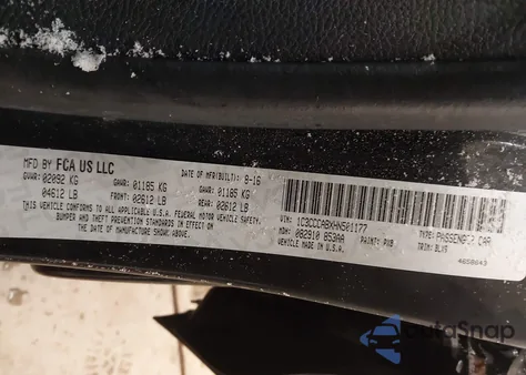 2017 Chrysler 200 Limited Platinum z USA, uszkodzony, nr VIN 1C3CCCABXHN501177